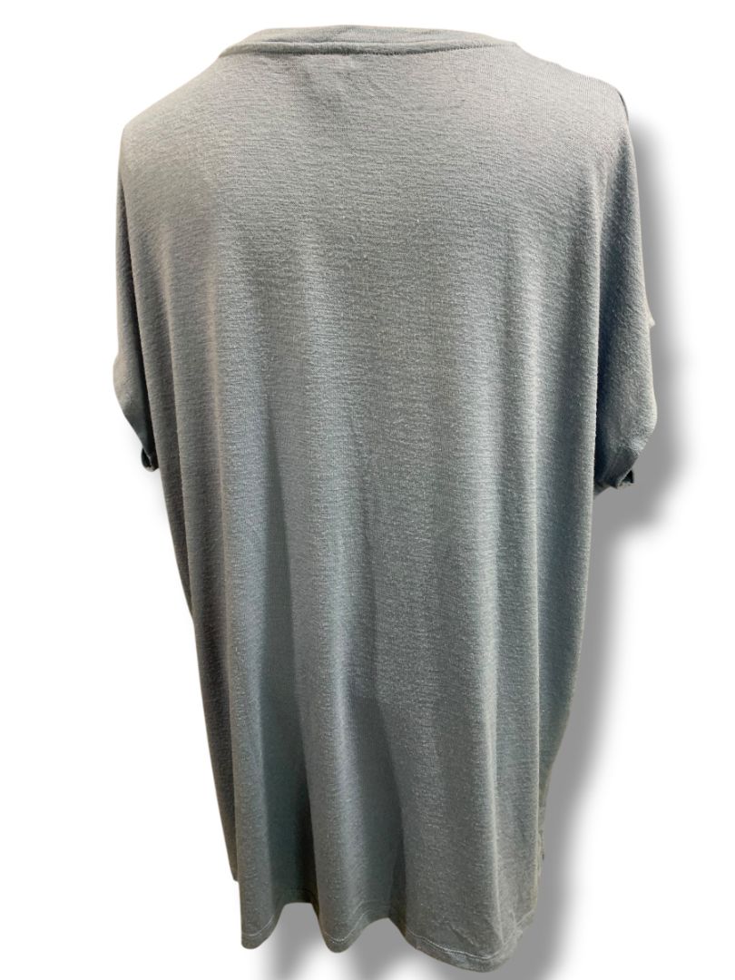 Size XXL Orvis Womens Short Dolman Sleeve V-Neck Sweater Light Blue