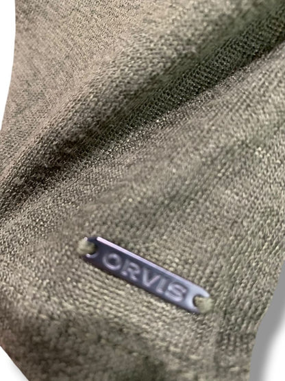 Size XXL Orvis Womens Short Dolman Sleeve V-Neck Sweater Army Green