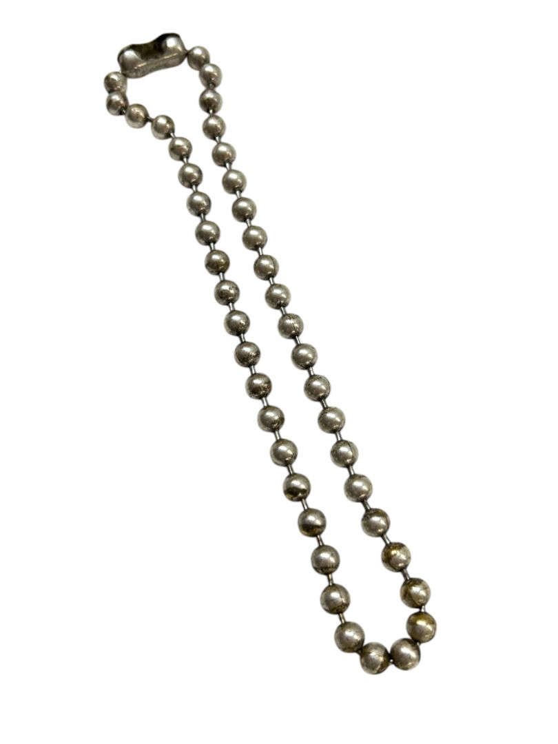 2 Silvertone Necklaces Black Corded 17" Beaded 14" Choker