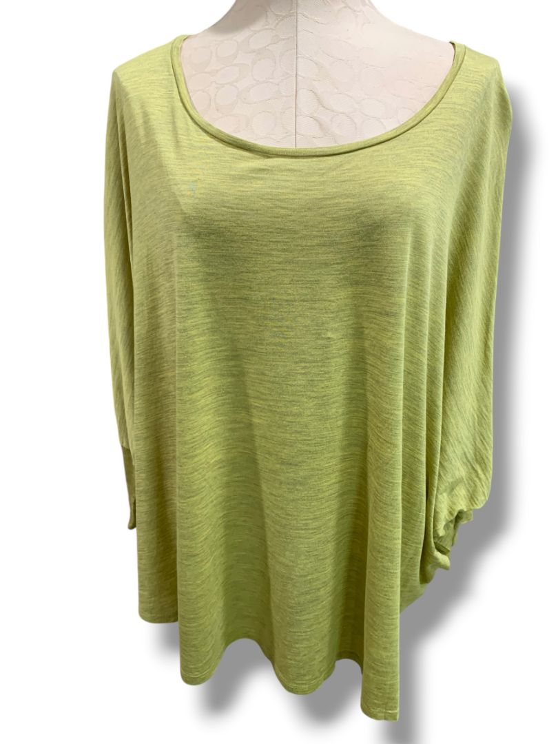 Size XL Eileen Fisher Womens Green Silk Cotton Blend Oversize Shirt
