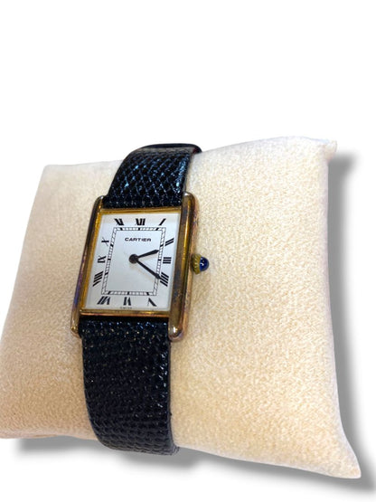 Vintage Cartier Must Tank Large Vermeil 925 Manual Watch Nonworking