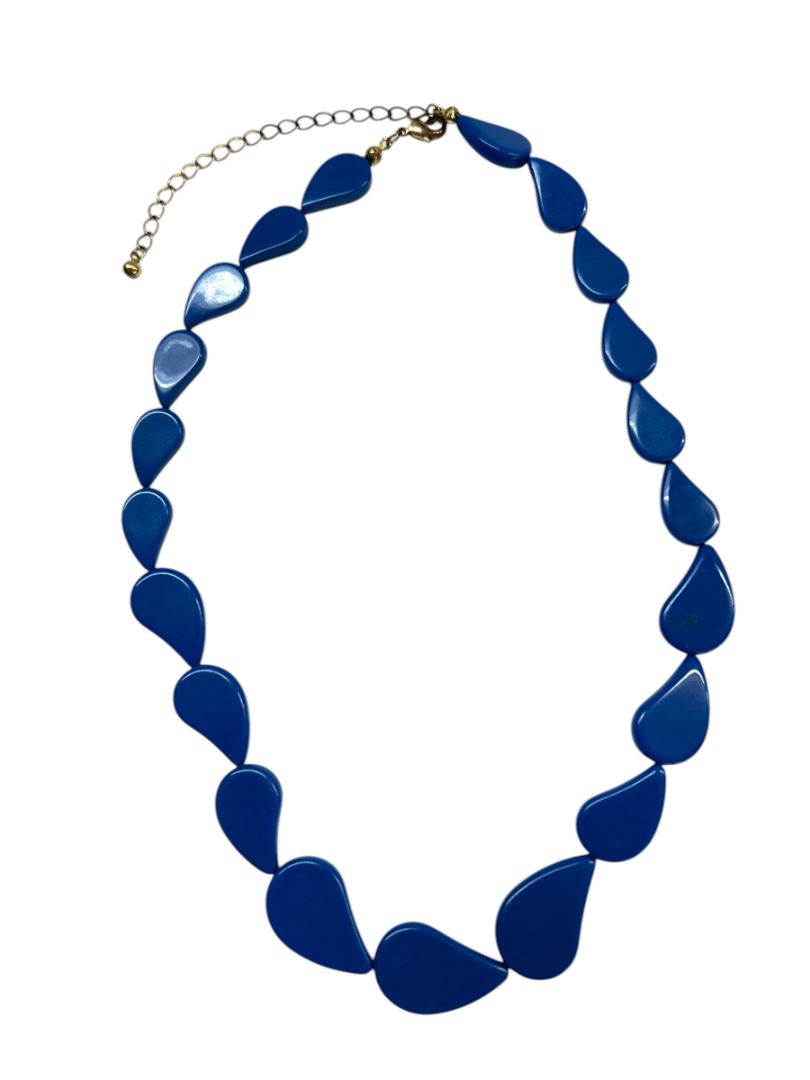 Lot of 4 Necklaces Red White Blue American Flag Wire Beaded Silvertone