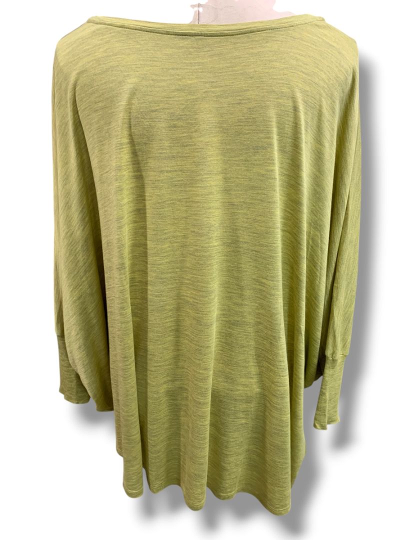 Size XL Eileen Fisher Womens Green Silk Cotton Blend Oversize Shirt