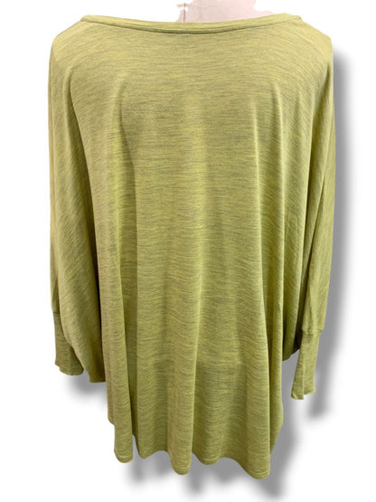 Size XL Eileen Fisher Womens Green Silk Cotton Blend Oversize Shirt