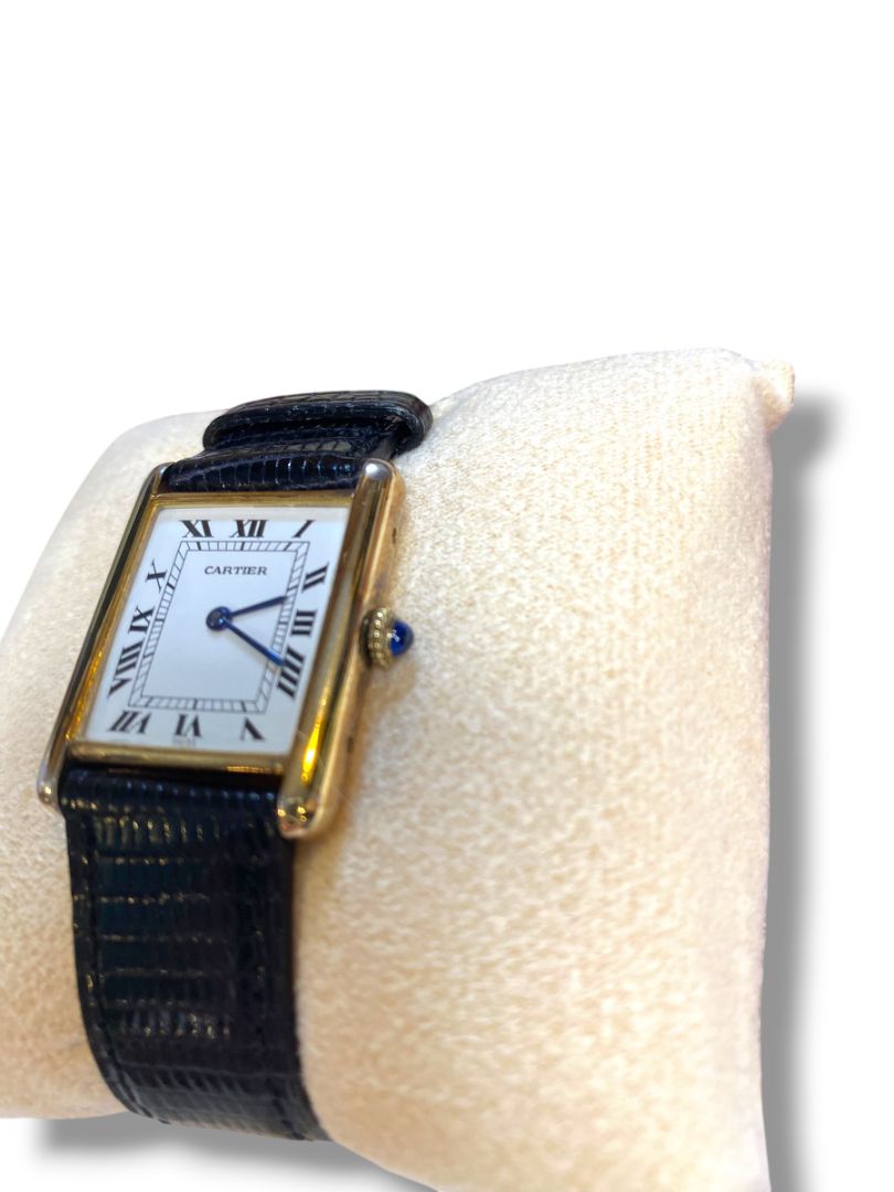 Vintage Cartier Must Tank Large 925 Vermeil Manual Watch Nonworking