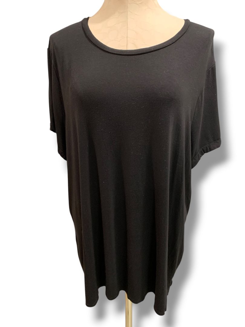 Size XXL Ellen Tracy Womens Black Tshirt Tunic Super Soft