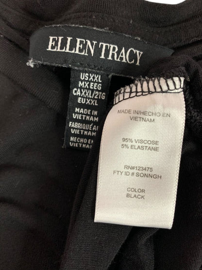 Size XXL Ellen Tracy Womens Black Tshirt Tunic Super Soft