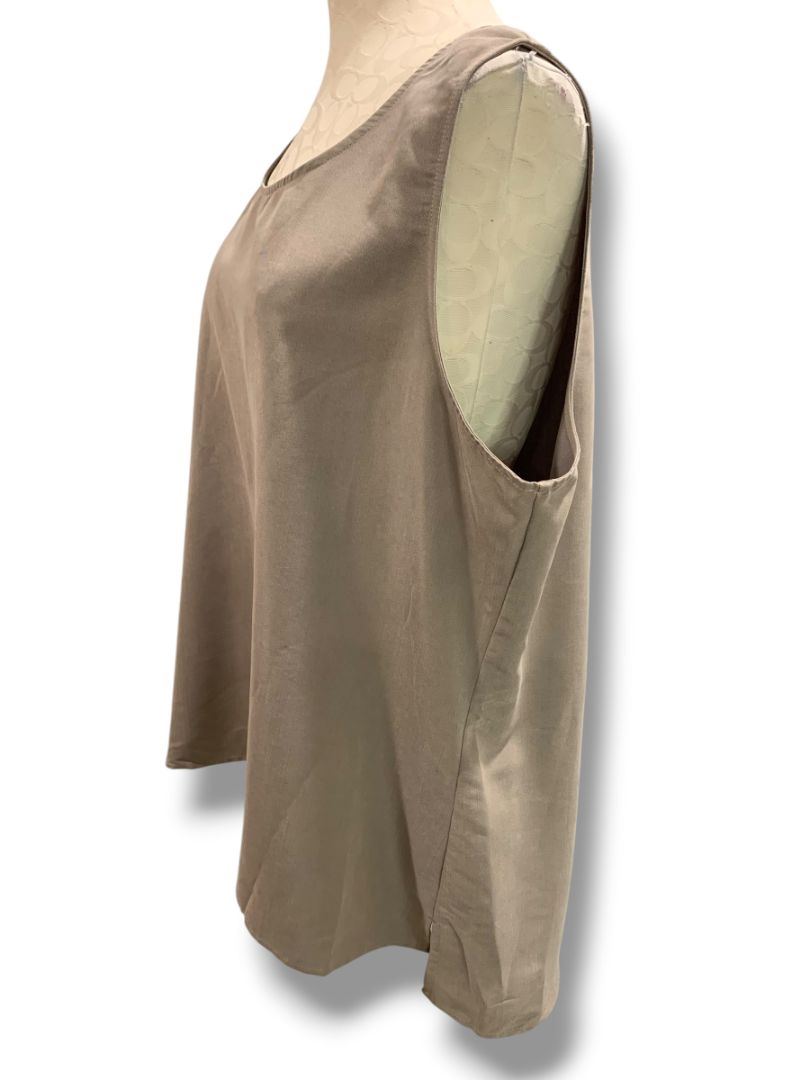 Size XL Chicos Womens Brown Sleeveless Shirt Pullover Modal Blend