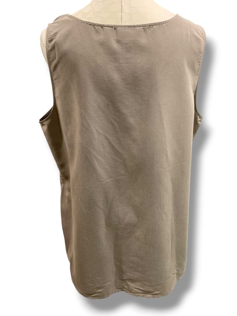 Size XL Chicos Womens Brown Sleeveless Shirt Pullover Modal Blend