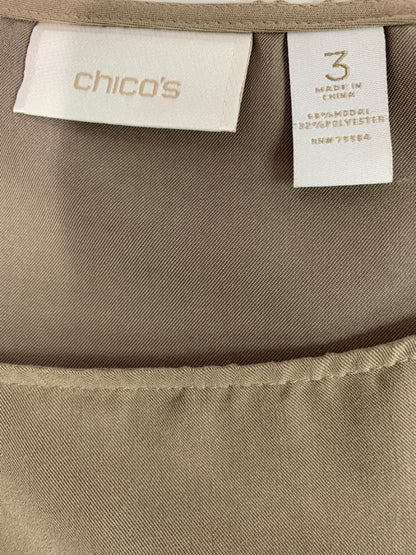Size XL Chicos Womens Brown Sleeveless Shirt Pullover Modal Blend