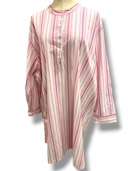Size 3X Nautica Sleepwear Womens Plus Size Sleep Shirt Nightshirt Pink Striped
