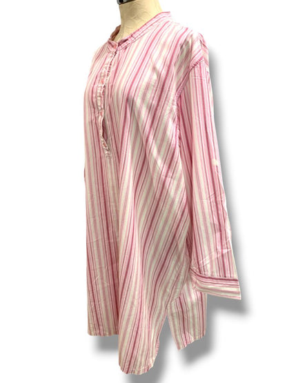 Size 3X Nautica Sleepwear Womens Plus Size Sleep Shirt Nightshirt Pink Striped
