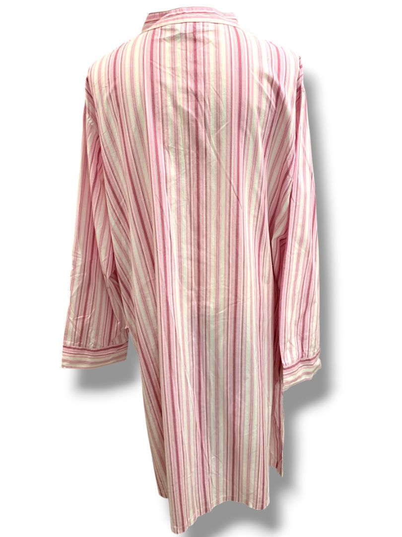 Size 3X Nautica Sleepwear Womens Plus Size Sleep Shirt Nightshirt Pink Striped