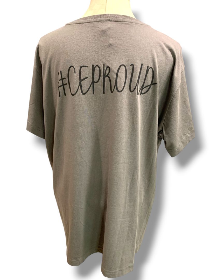Size 2X LAT Womens V-Neck Tshirt Gray "Be Kind" #CEProud