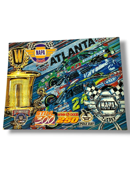 November 6 1998 Nascar Napa 500 50th Anniversary Program Atlanta Speedway