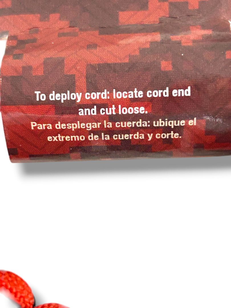 Small (7") SecureLine Survival Bracelet Clip Red Black 5-6ft Rope New