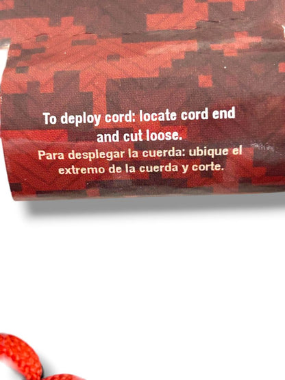 Small (7") SecureLine Survival Bracelet Clip Red Black 5-6ft Rope New