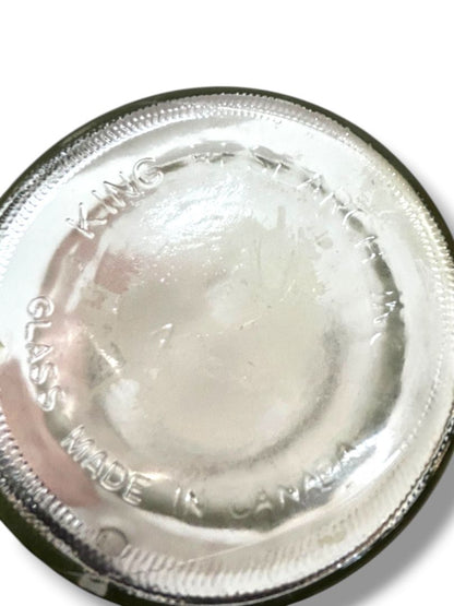 Vintage King Research Barbicide Disinfectant Glass Jar Container Salon Barber