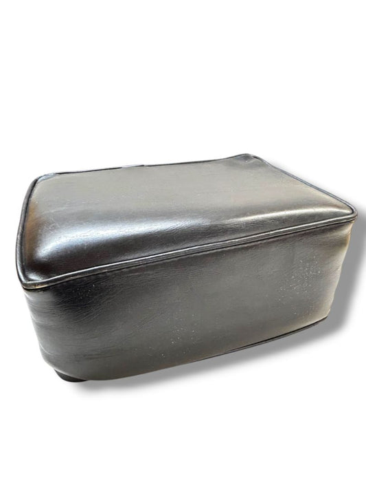 Vintage Black Vinyl Booster Cushion Salon Barber Hairstylist 6" Thick