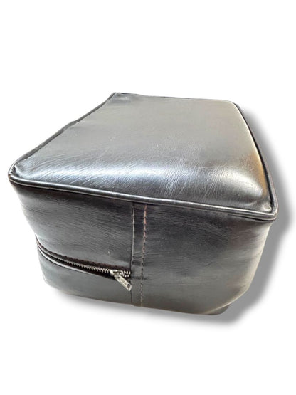 Vintage Black Vinyl Booster Cushion Salon Barber Hairstylist 6" Thick
