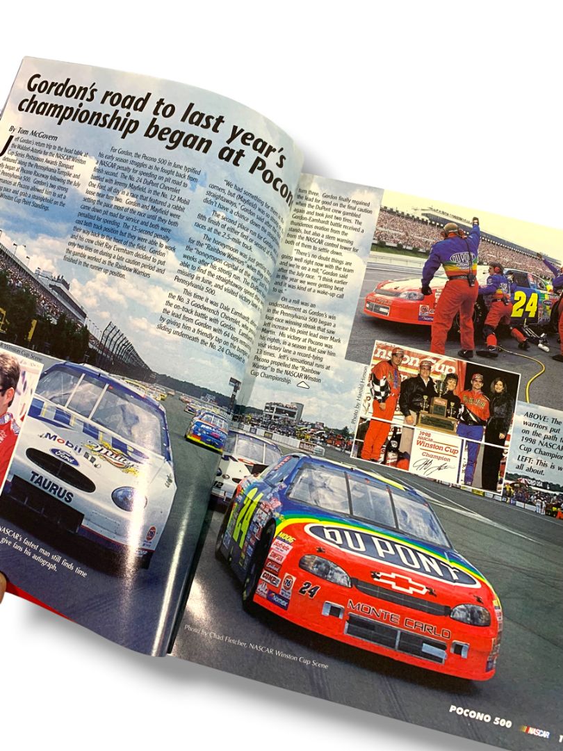 Pocono 500 June 18-19 1999 Official Program & Lineup Card Nascar