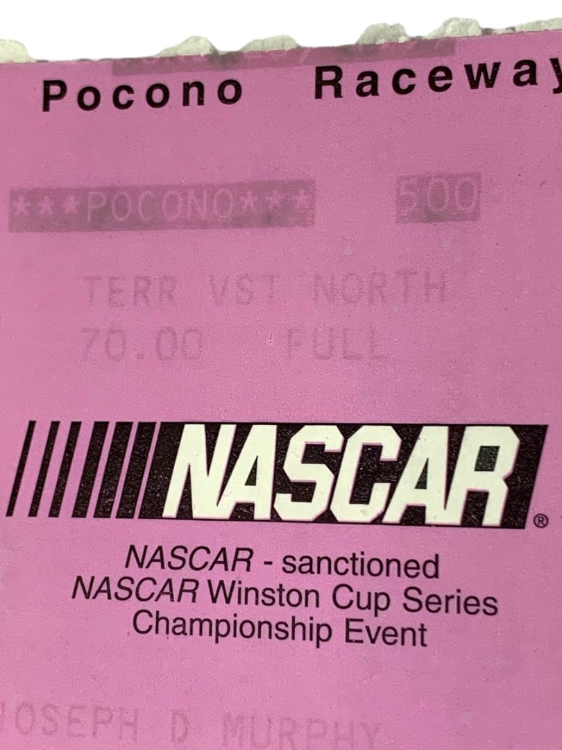 June 20 1999 Nascar Pocono Raceway Tickets and Promotional Magazine Inside