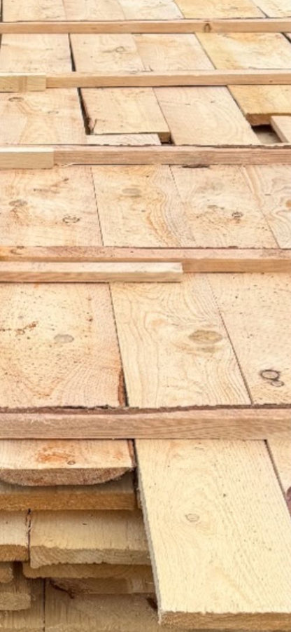 500 Sq. Ft. Cured Milled White Pine Lumber Rustic Utility Grade