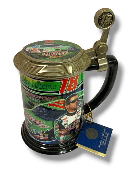 Franklin Mint 6 " Tall Tankard Stein #18 Bobby Labonte Collector Tankard Decorative Only