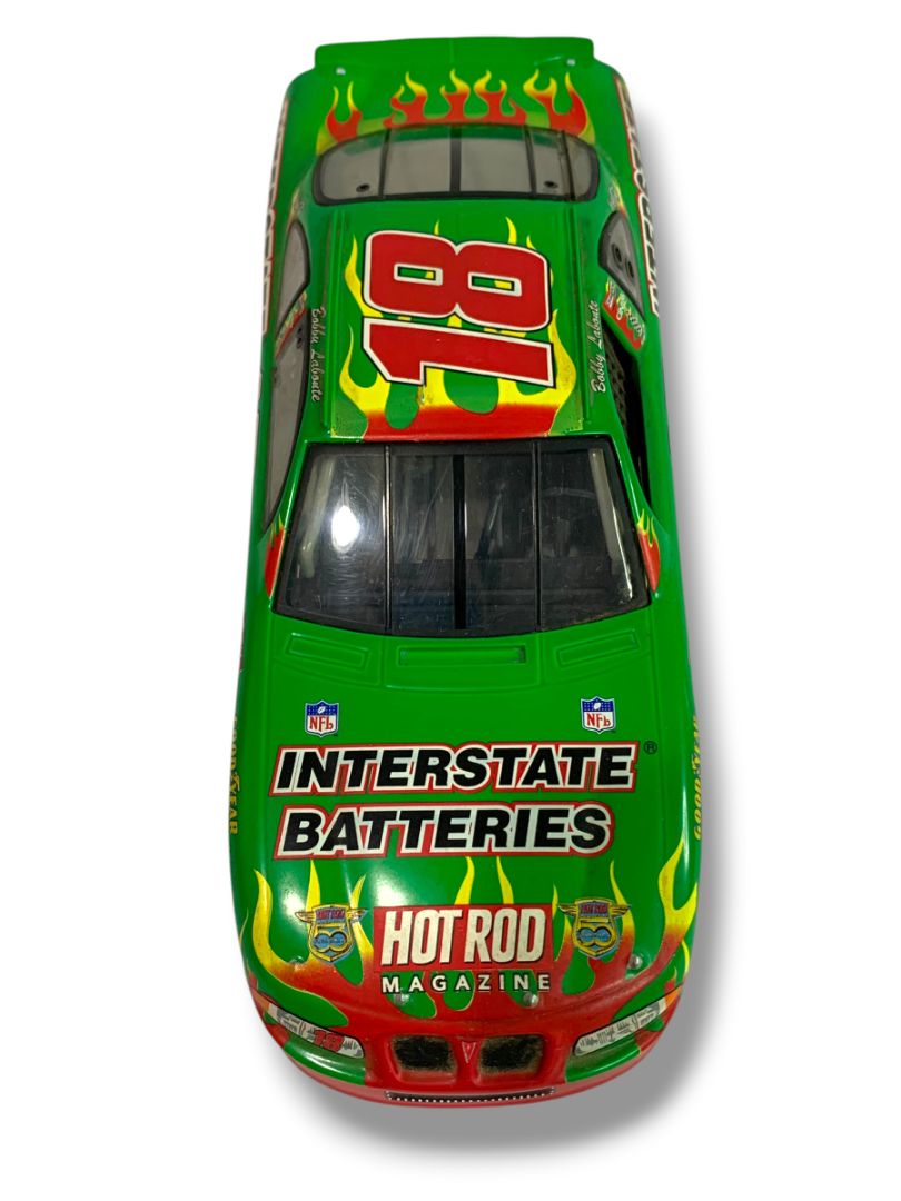 Vintage Bobby Labonte 18 1:24 Diecast Car 8.25" Green Racing