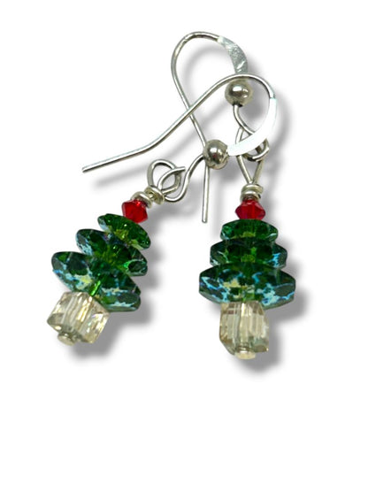6 Pair Holiday Christmas Pierced Earrings Trees Bells Santa