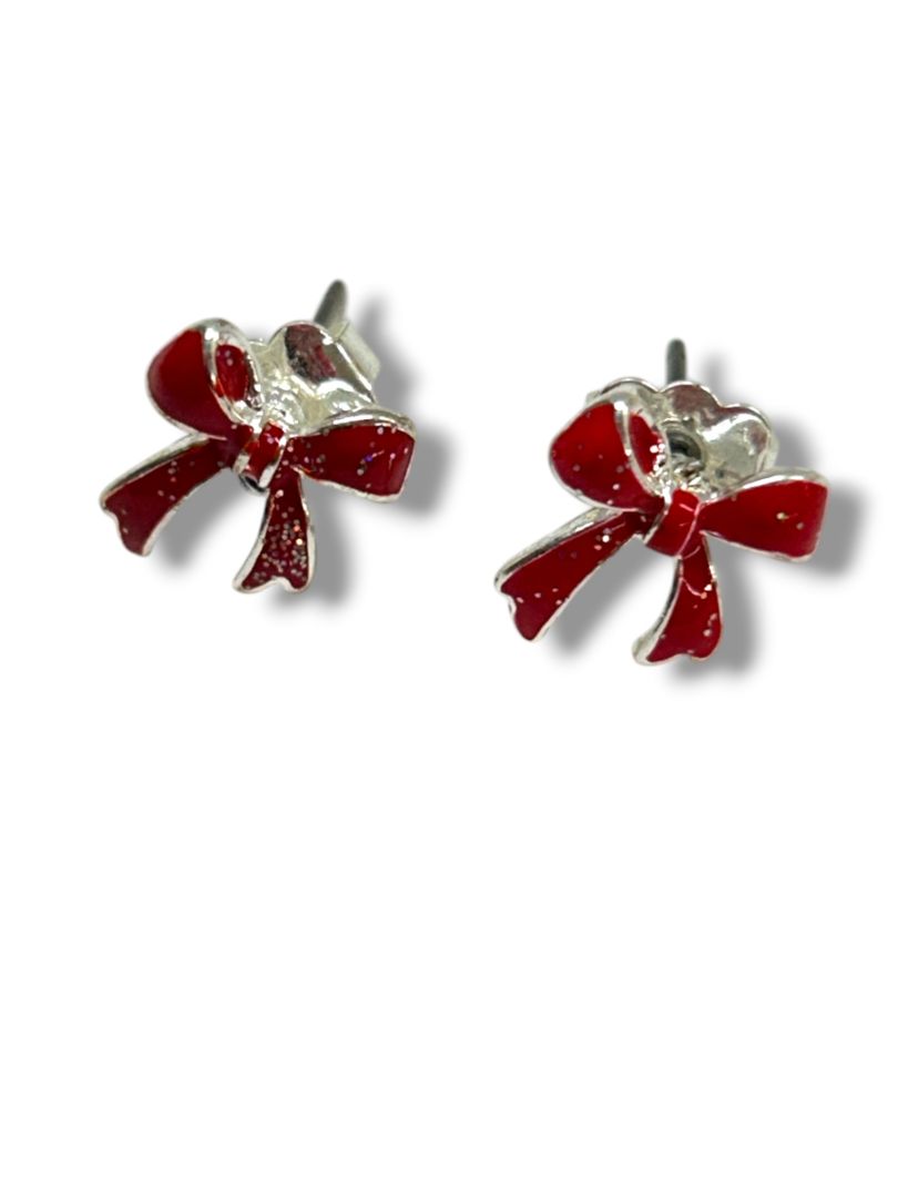 6 Pair Holiday Christmas Pierced Earrings Trees Bells Santa