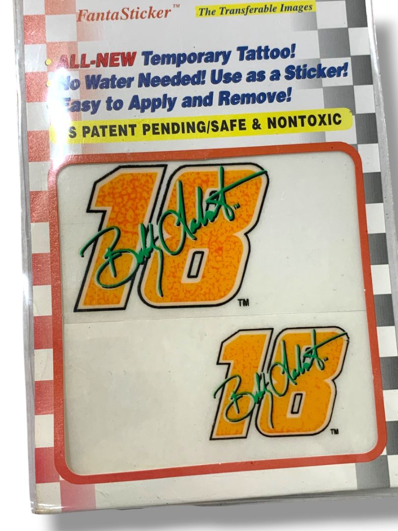 Vintage Temporary Tattoos Sticker Bobby Labonte 18 New Action Sports Image