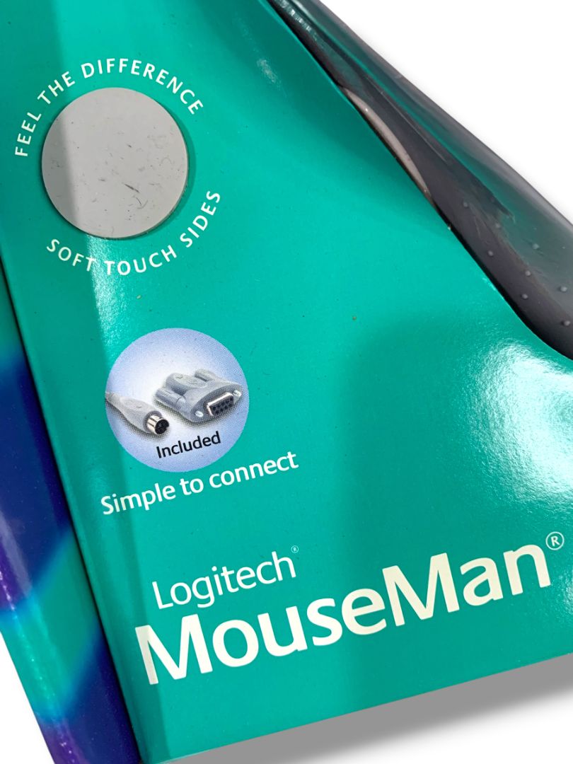 Vintage Logitech MouseMan Wheel New Retro Windows 95 & Windows NT 4.0