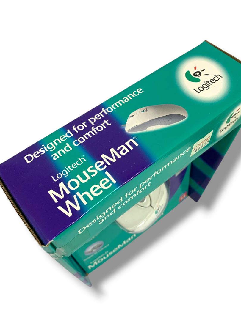 Vintage Logitech MouseMan Wheel New Retro Windows 95 & Windows NT 4.0