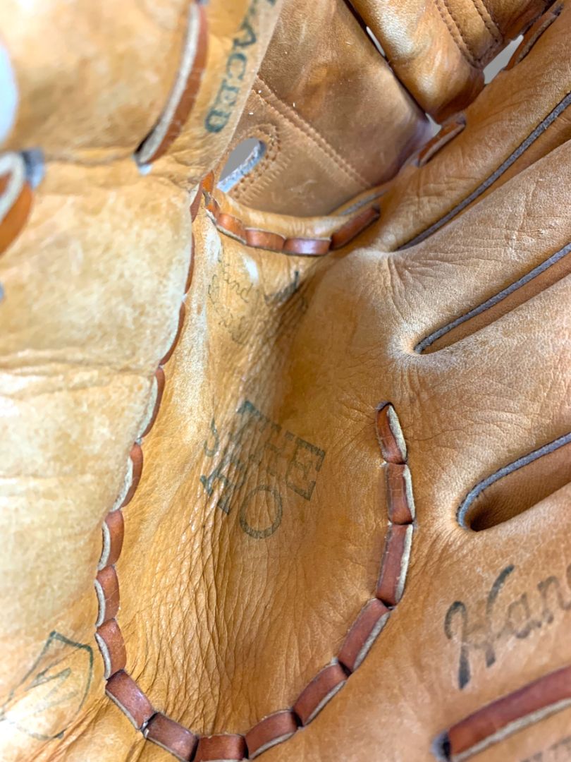 Vintage W Baseball Glove Mitt 10" Leather RHT Right Hand Throw Rawhide Laced