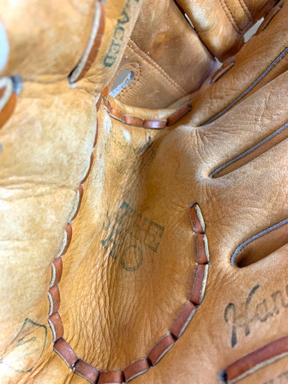 Vintage W Baseball Glove Mitt 10" Leather RHT Right Hand Throw Rawhide Laced