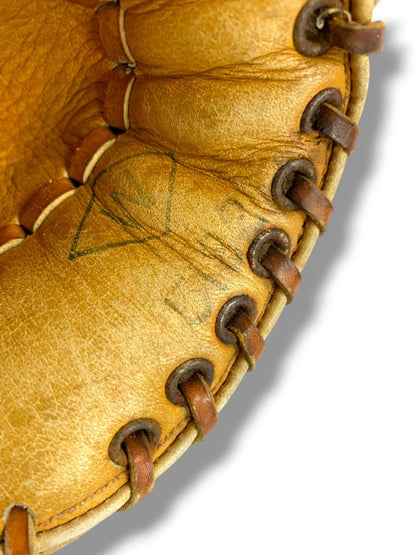 Vintage W Baseball Glove Mitt 10" Leather RHT Right Hand Throw Rawhide Laced