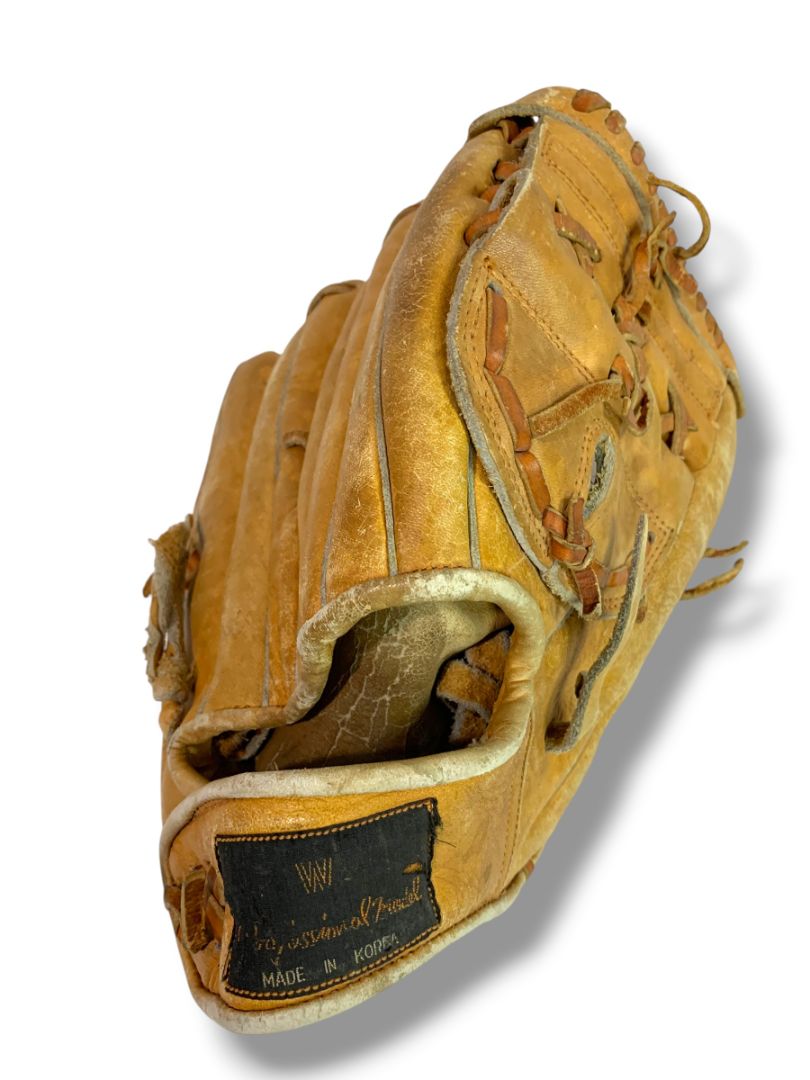 Vintage W Baseball Glove Mitt 10" Leather RHT Right Hand Throw Rawhide Laced