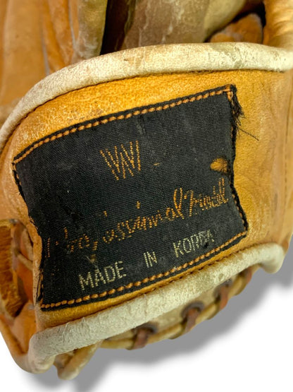 Vintage W Baseball Glove Mitt 10" Leather RHT Right Hand Throw Rawhide Laced