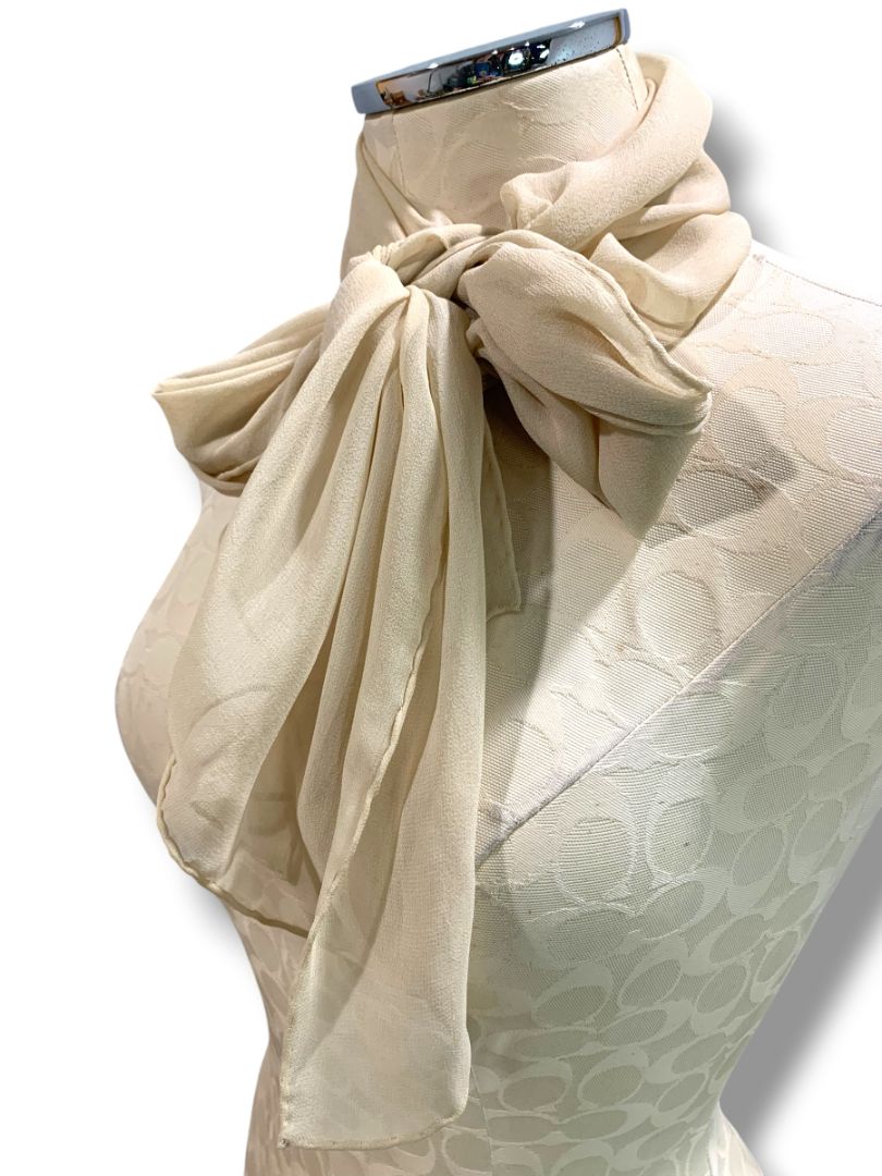 Sheer Tan Beige Scarf  14" x 57" Summer Lightweight