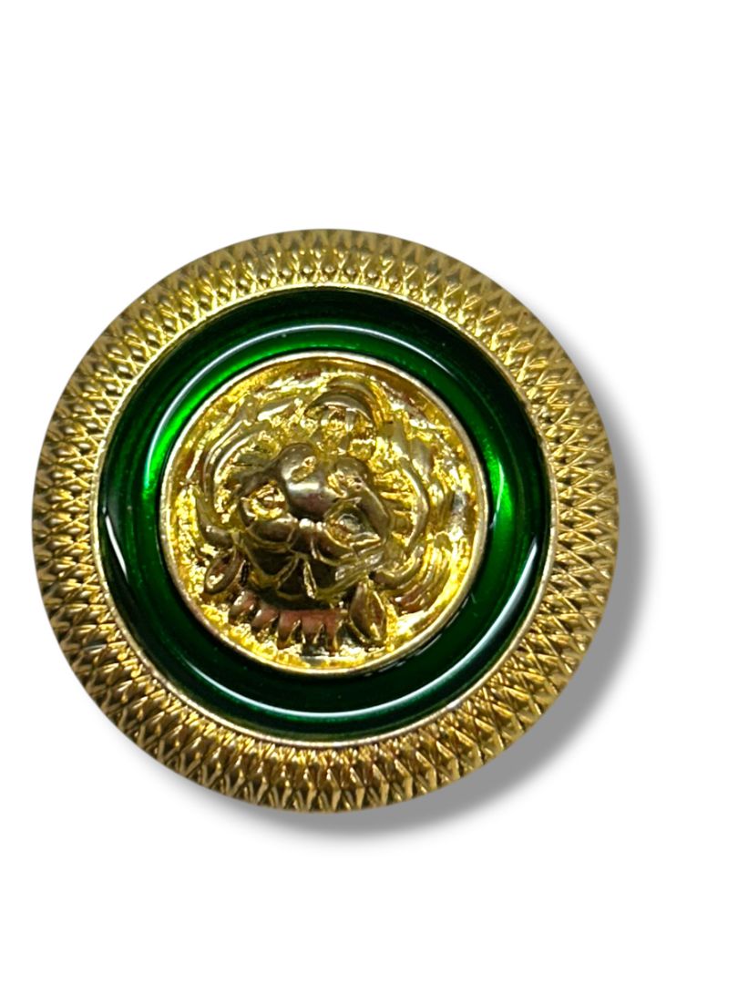Set of 8 Vintage Goldtone Button Covers 1.2" Diameter Red Yellow Green Purple