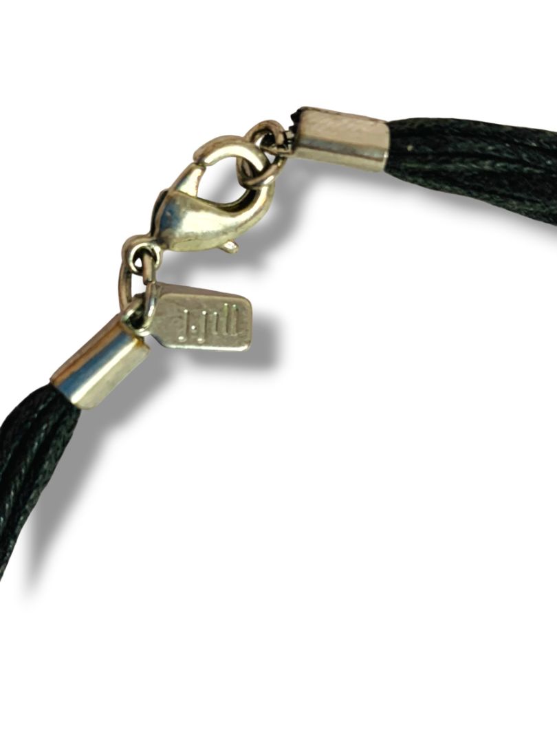 J.Jill Silvertone Hammered Tiered Necklace Drop 7-9"