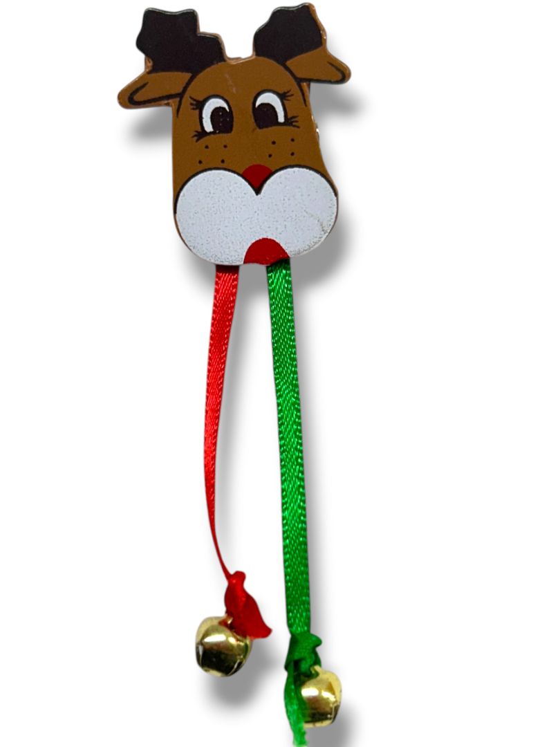 Lot of 3 Holiday Christmas Brooch Pins Snowman Reindeer Tree 1.75"