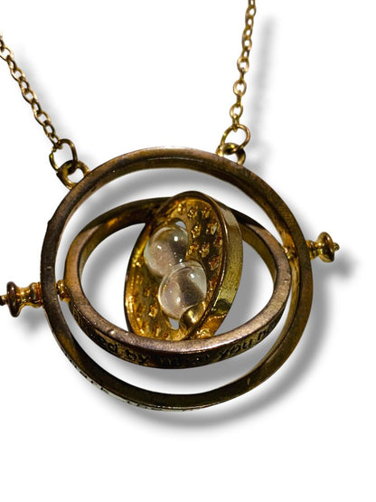 Harry Potter Hourglass Sand Timer Necklace Three Spheres Necklace 22" Hour Glass Toggle Clasp