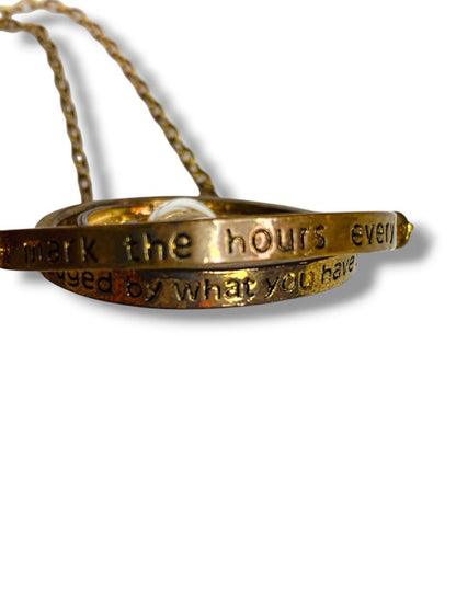 Harry Potter Hourglass Sand Timer Necklace Three Spheres Necklace 22" Hour Glass Toggle Clasp
