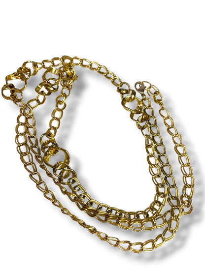 41" Goldtone Chunky Chain Necklace Lobster Clasp