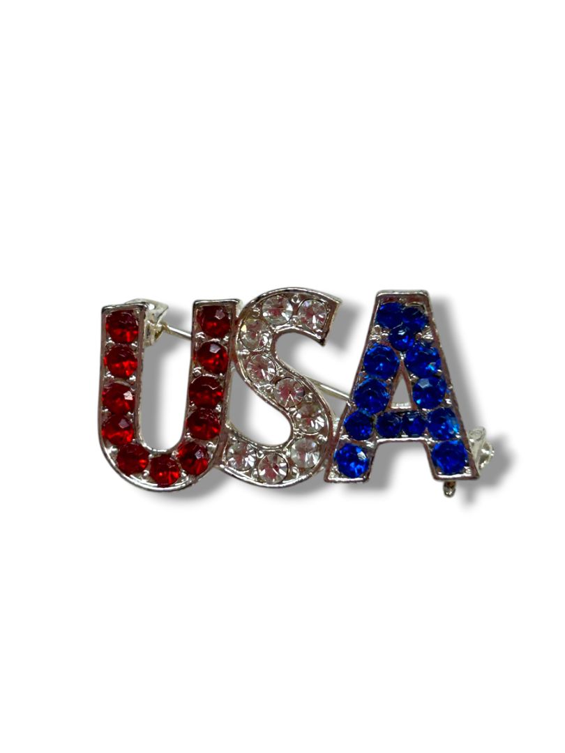 Lot of 3 Assorted USA America Brooch Pins Flag Lenox Eagle United We Stand