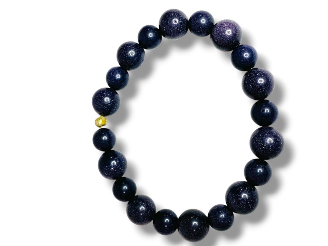 Sparkly Deep Purple Beaded Stretch Bracelet Stretchy
