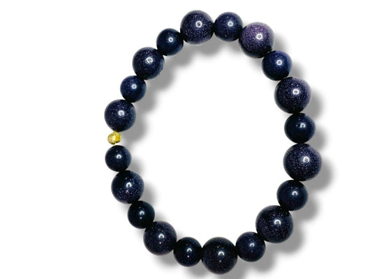 Sparkly Deep Purple Beaded Stretch Bracelet Stretchy