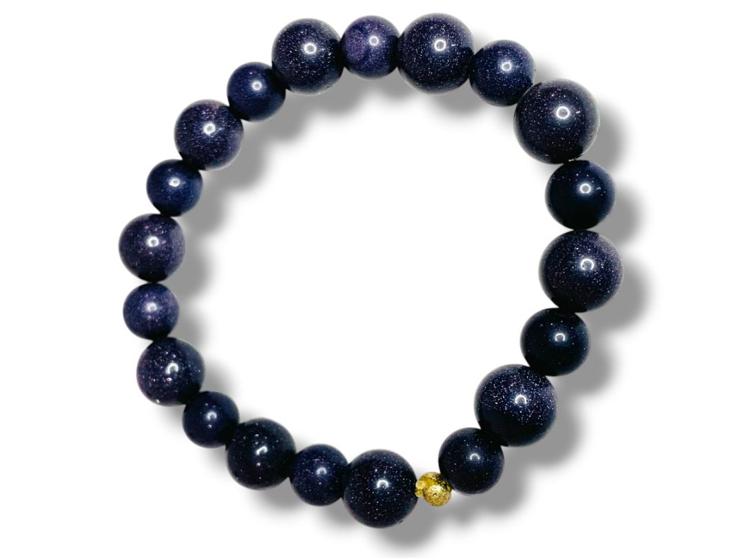 Sparkly Deep Purple Beaded Stretch Bracelet Stretchy